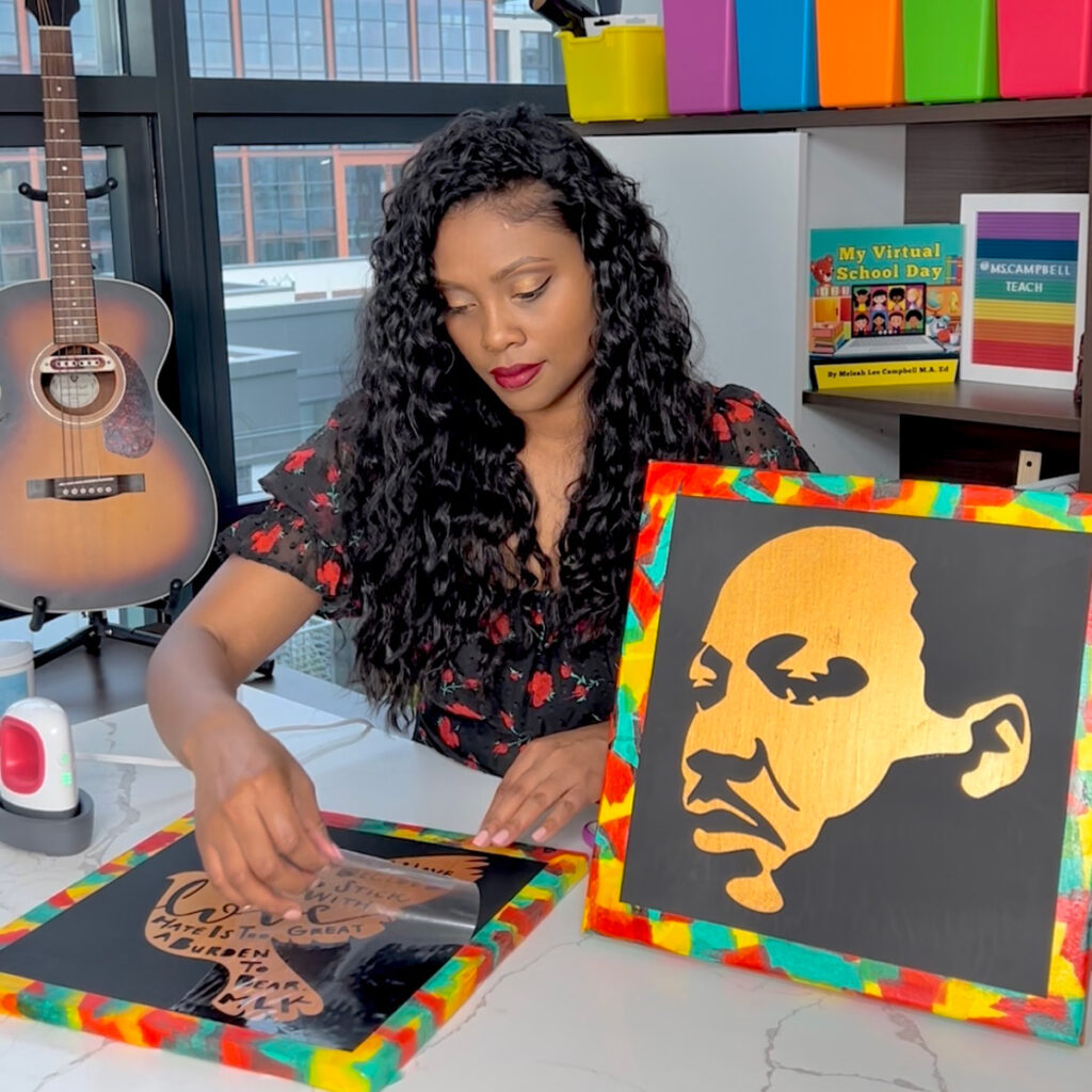 Celebrating Black History Month with DIY canvas art Cricut